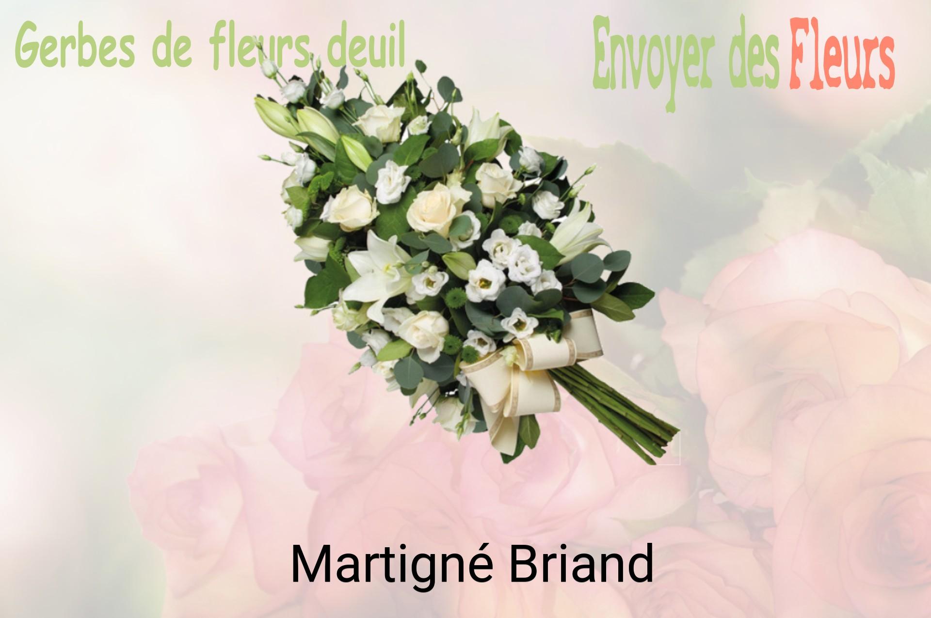 Gerbe de fleurs de deuil livrée à Martigné-Briand